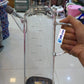 Glass Material Oil Handle Jug With Steel Lid