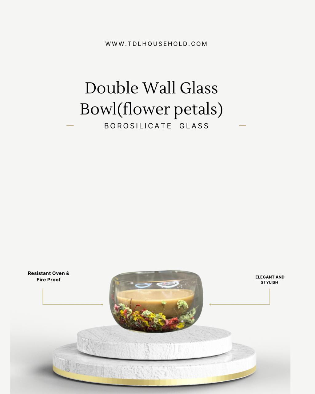 Double Wall Fancy Decorated Bowl