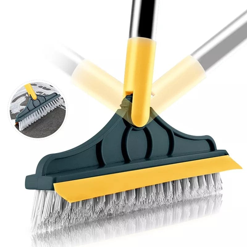 Floor Scrubber Brush & Wiper  (Long Handle)