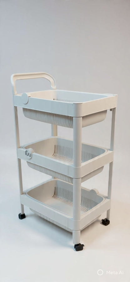 Modern Multi-Tier Rolling Utility Organizer – Versatile Storage Trolle