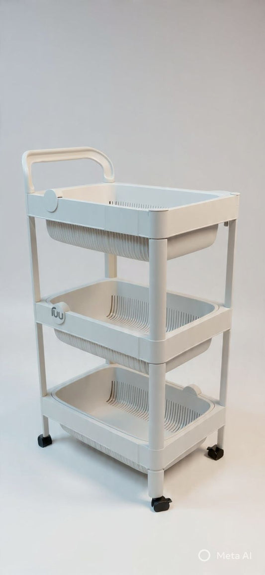 Modern Multi-Tier Rolling Utility Organizer – Versatile Storage Trolle