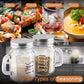 2Pcs Glass Material Salt Pepper Set