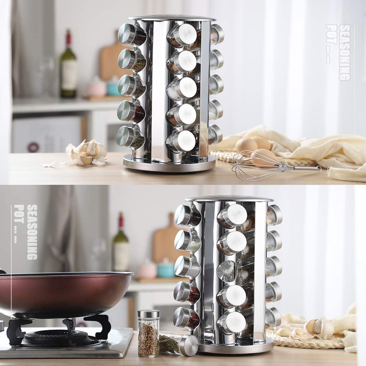 20Pcs Rotating Spice Rack