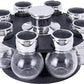 8PCS SPICE RACK ORGANIZER IN REVOLVING BASE