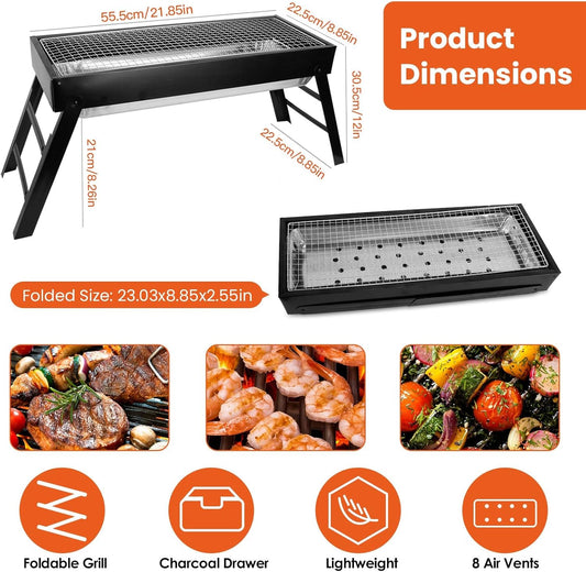 Portable Charcoal BBQ Grill