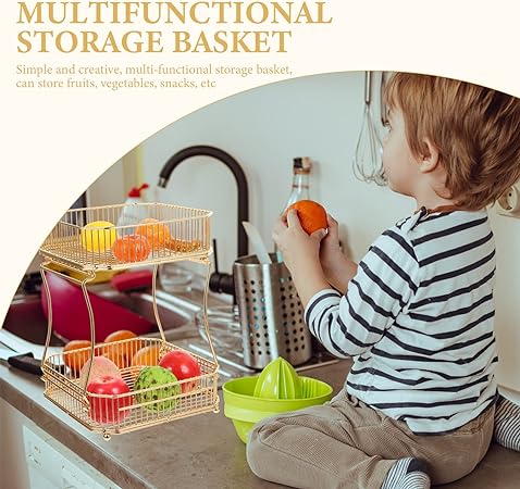 Nordic Style Double-Layer Storage Fruit Rack