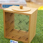 Elegant Bamboo & Clear Storage Box | Multipurpose Display Container with Lid