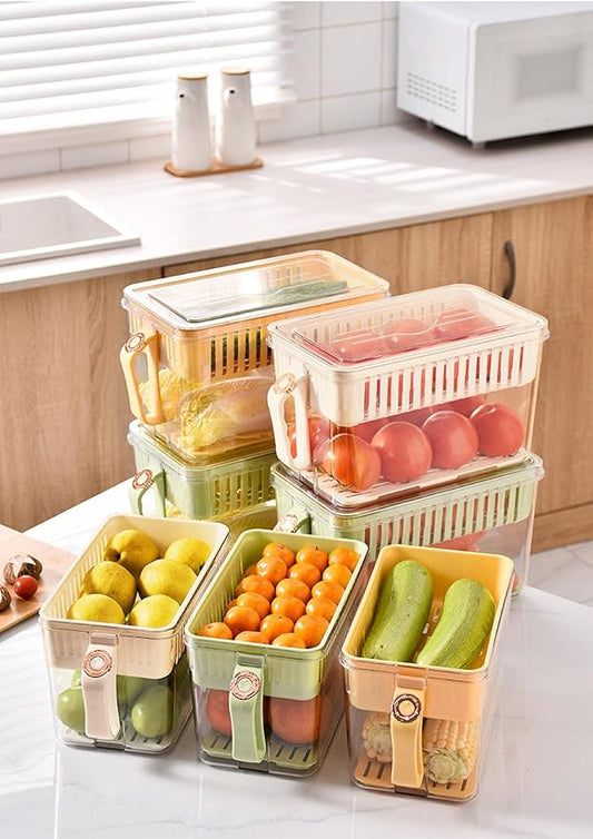 Acrylic Storage Drainer Freezer Handle Box