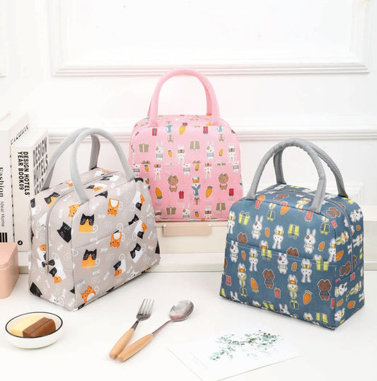 Oxford Lunch Bag – Insulated Thermal Tote with Multi Color Prints