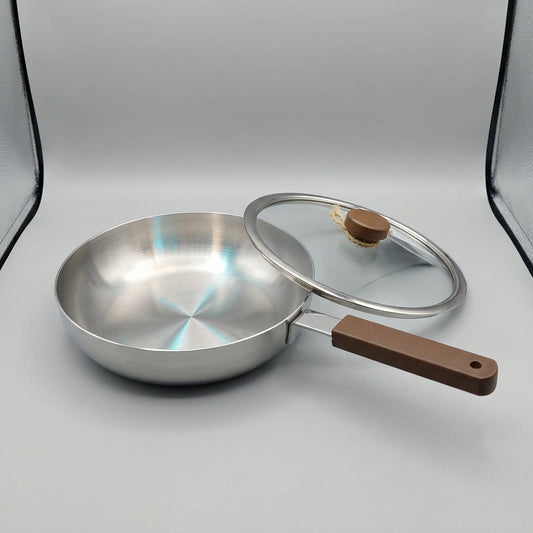 24cm SleekCook Matte Brown Handle Frying Pan