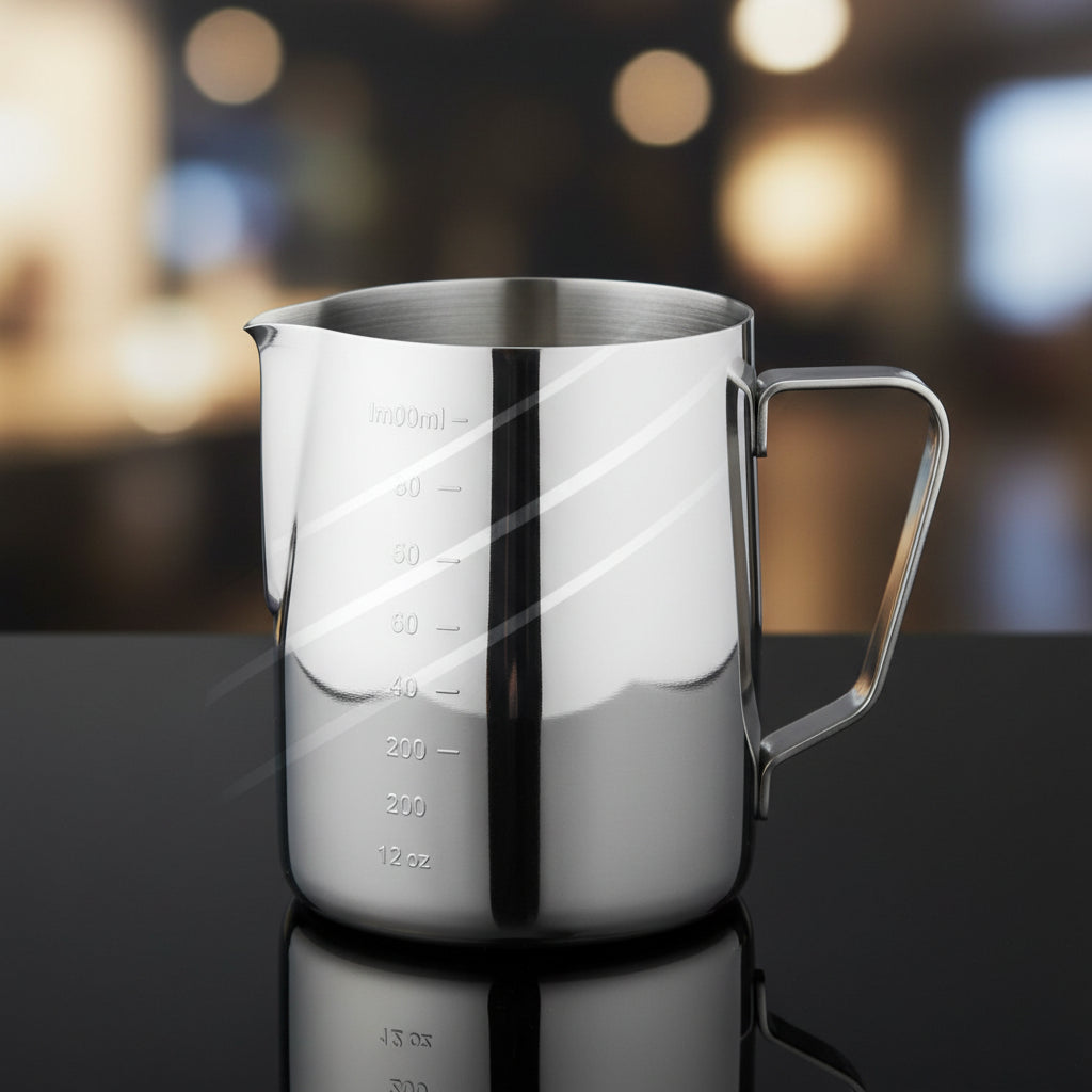 Stainless Steel Milk Frothing Pitcher & Measuring Jug