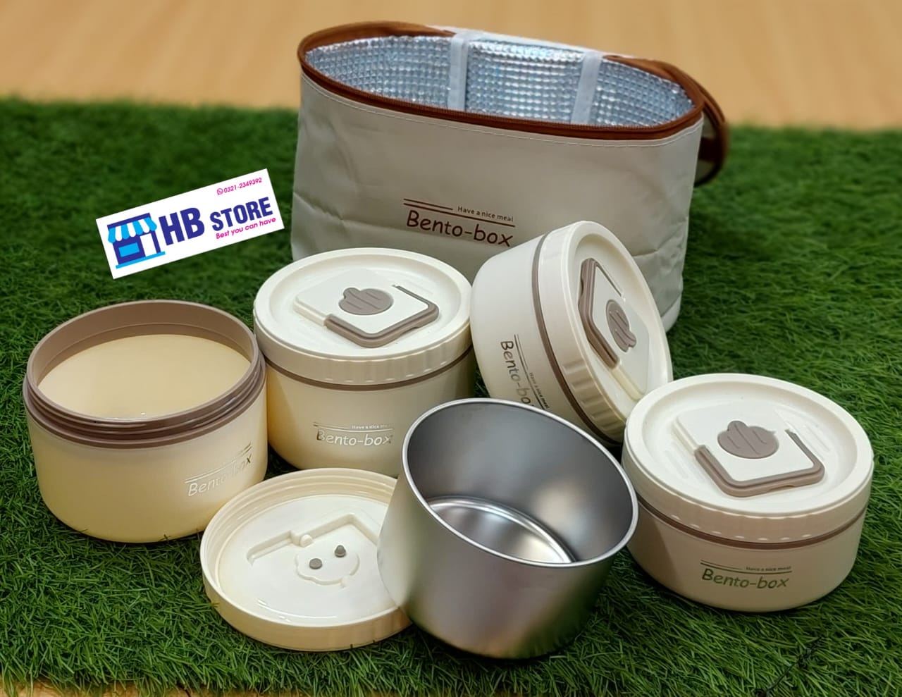 Insulated Bento Box Set with Thermal Carry Bag – 4-Piece Stackable Lunch Container Kit