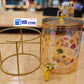 Printed Glass Juice Dispenser With Satnd