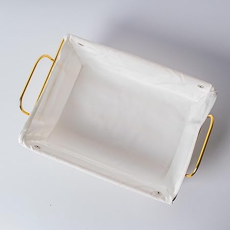 Golden Metal Bread Basket