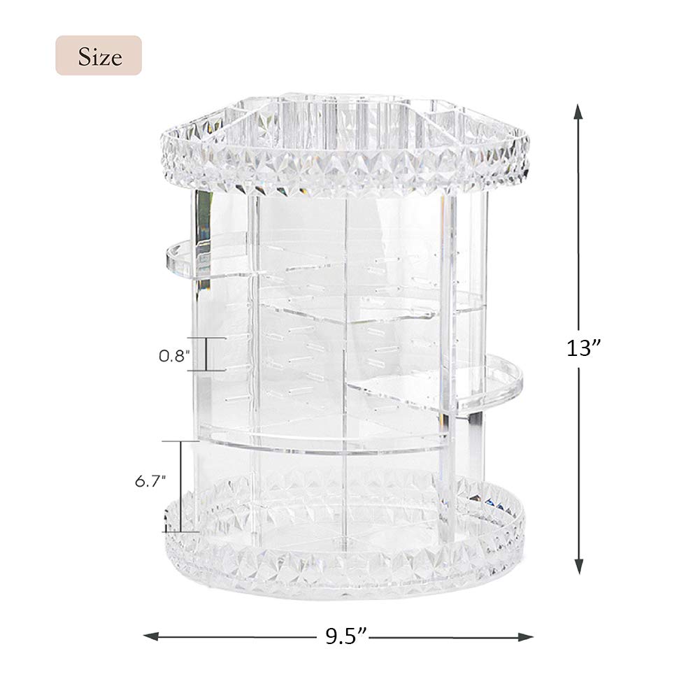 2 in 1 Acrylic Rotate Cosmetic Organizer