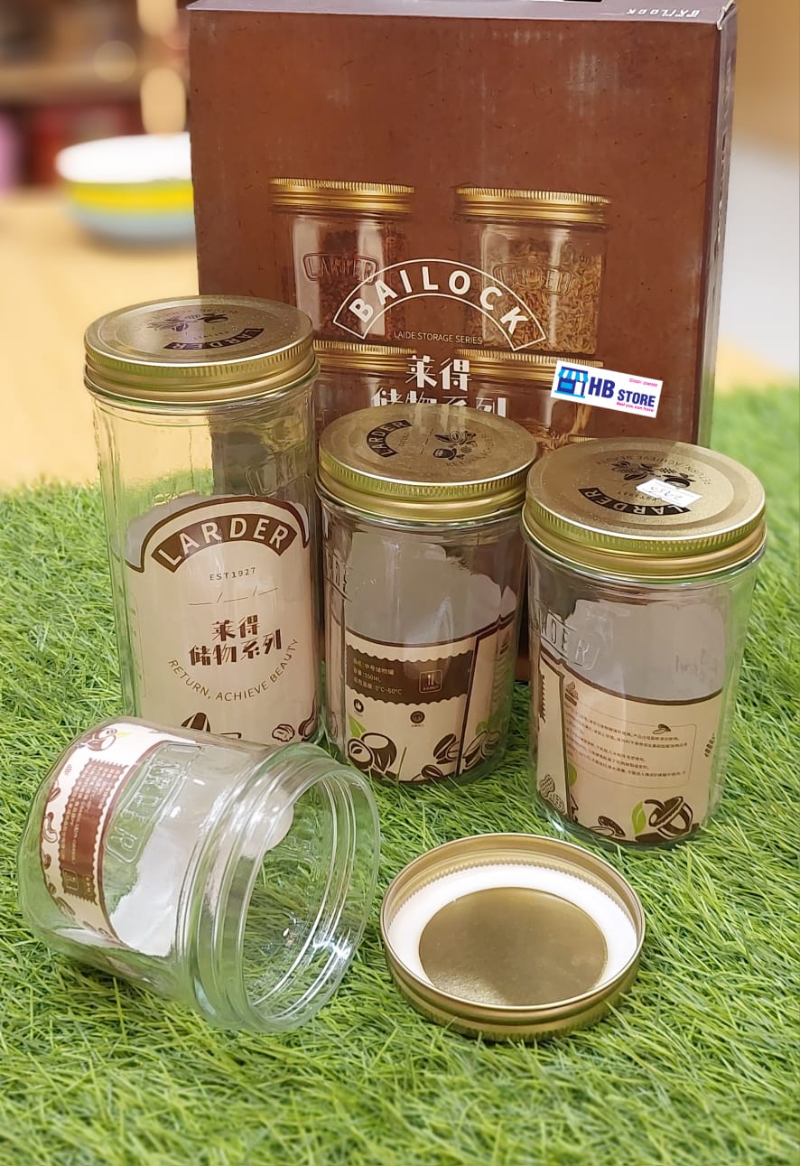 Airtight Glass Storage Jar Set