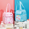 Cute Cartoon Lunch Bag – Insulated Thermal Tote for Kids & Adults (Rabbit & Bear Design)