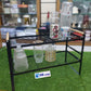 2 Tier Metal Shelf Organizer With Wooden Handel