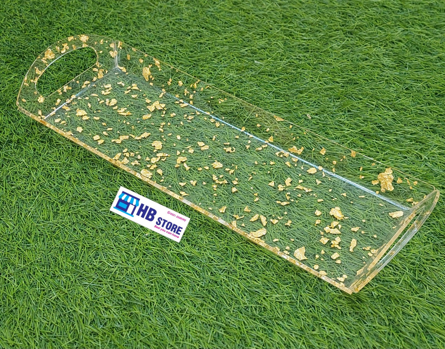 Decorative Acrylic Serving Trays (Gold/Silver Leaf)