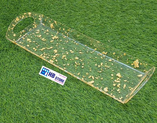 Decorative Acrylic Serving Trays (Gold/Silver Leaf)