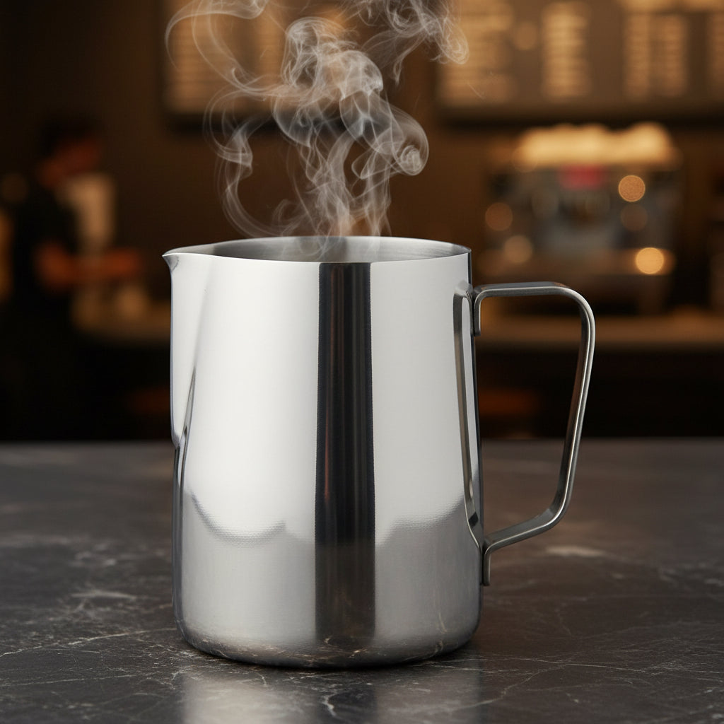 Stainless Steel Milk Frothing Pitcher & Measuring Jug
