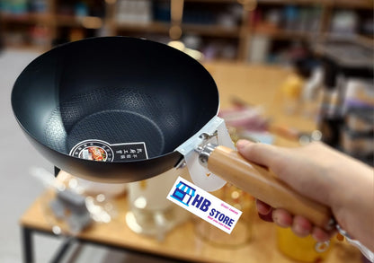 Wooden Handle Cooking Nonstick Woak