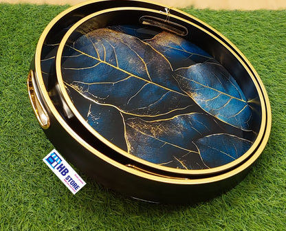 Stylish Oval Trays Set of 2 - Versatile Serving & Home Décor