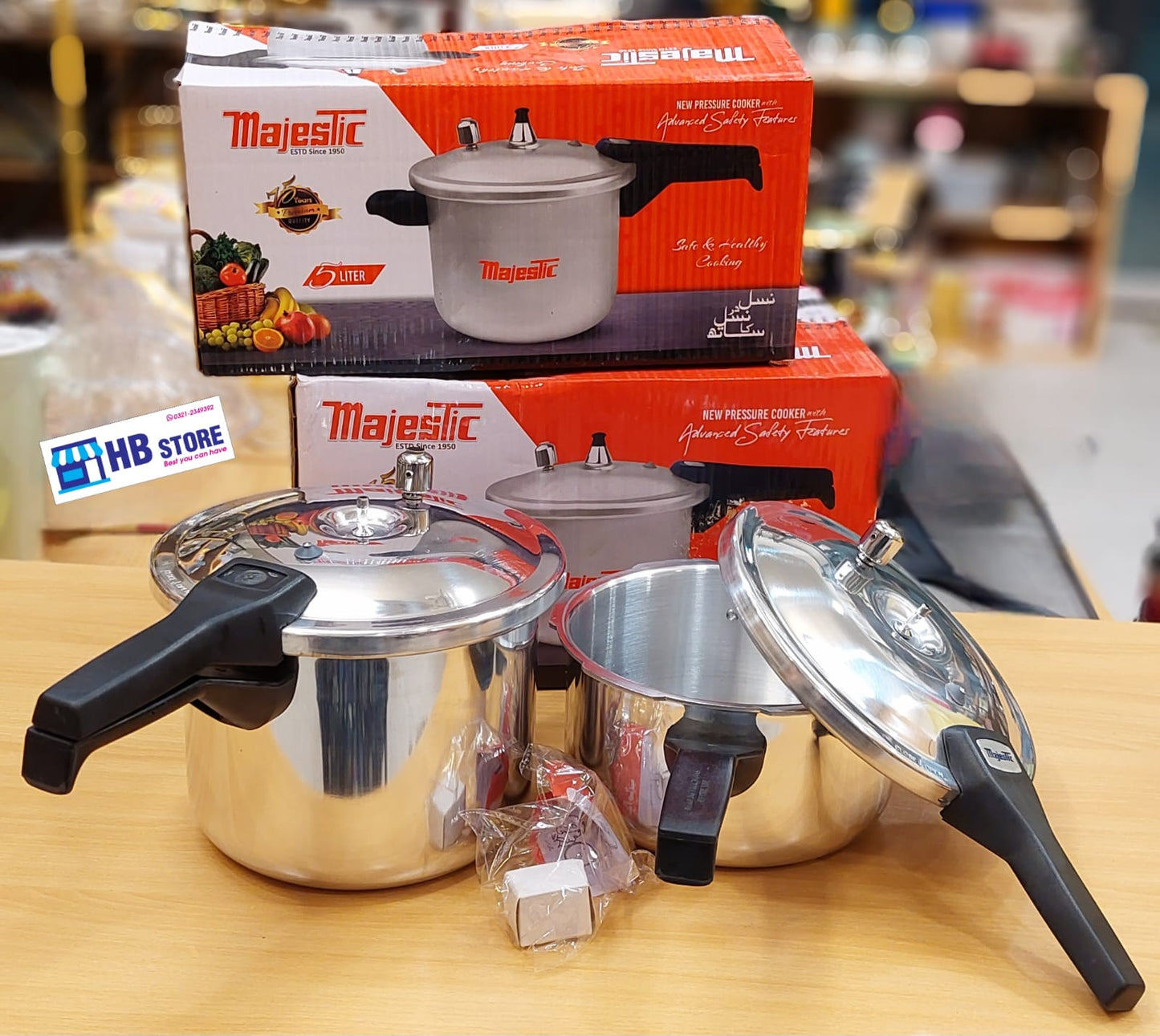 Majestic Stainless Steel Pressure Cooker Set - New & Advanced Safety Features