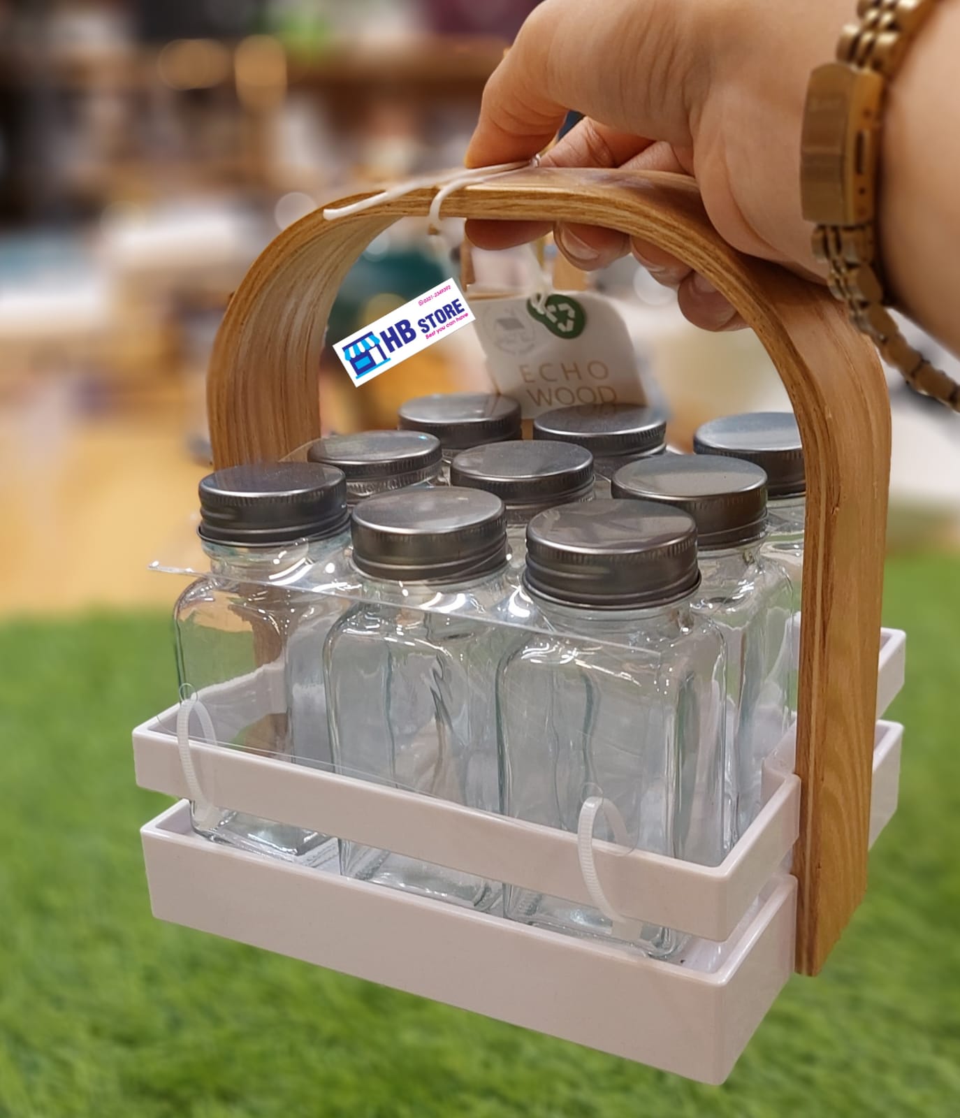 Echowood Spice Rack, 9 pieces