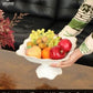 Fruit Bowl with Stand White Color Bone China Material