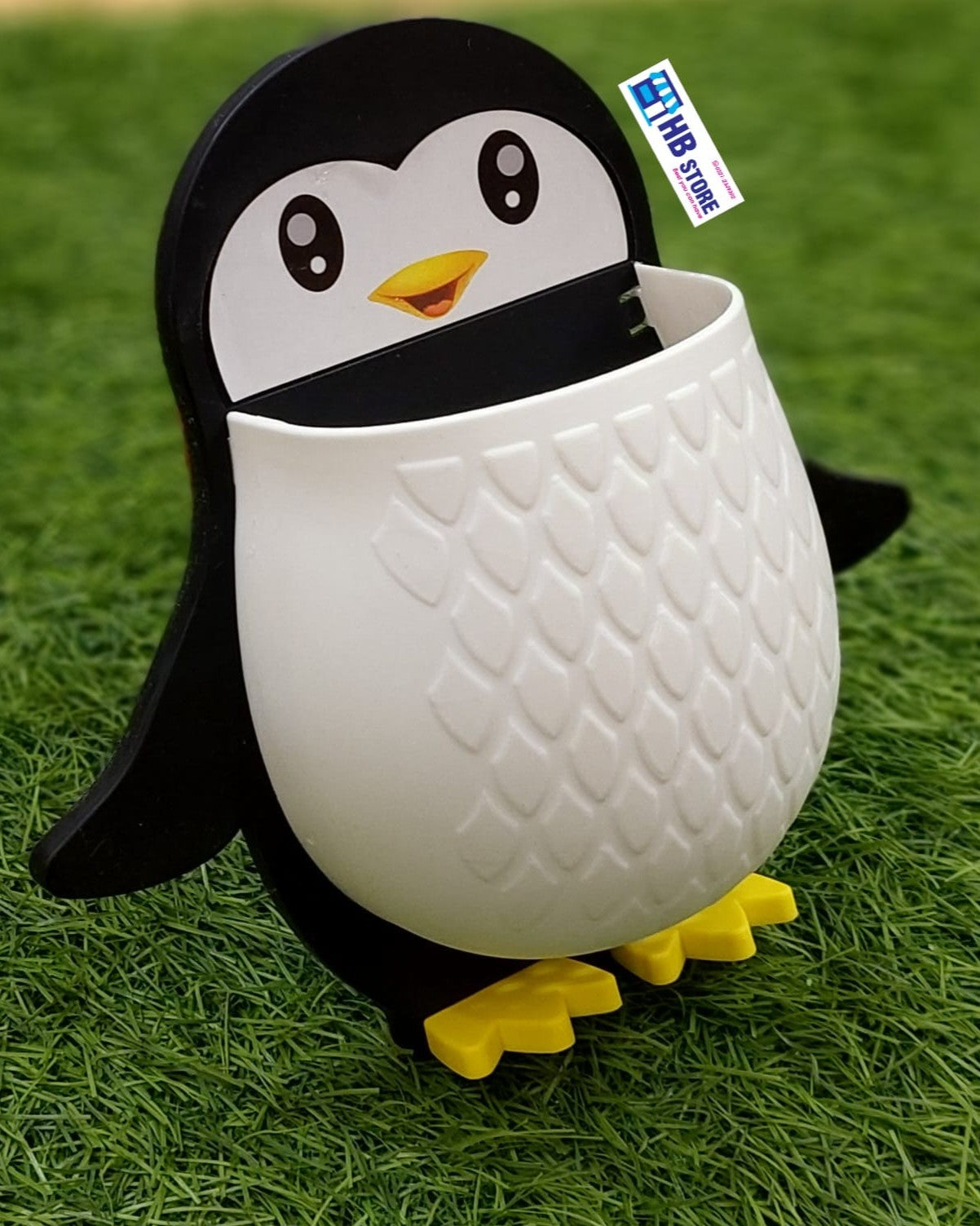 Cute Cartoon Penguin Wall-Mounted Storage Organizer