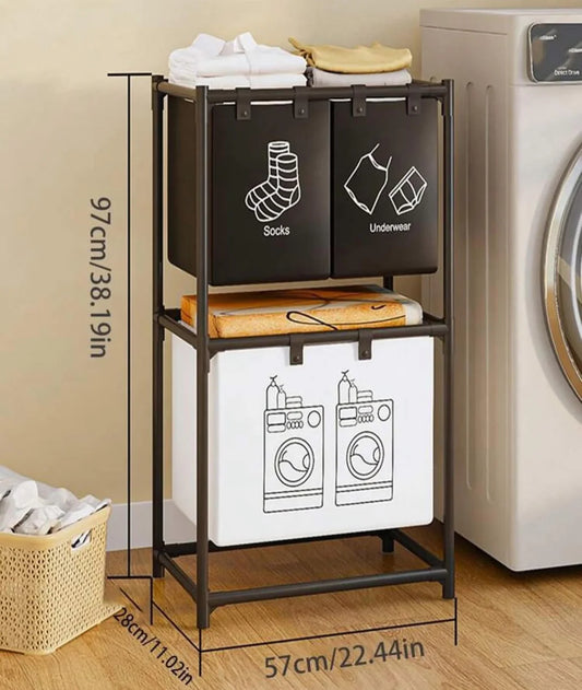 Multi Storage Laundry Clothes  Organizer Rack