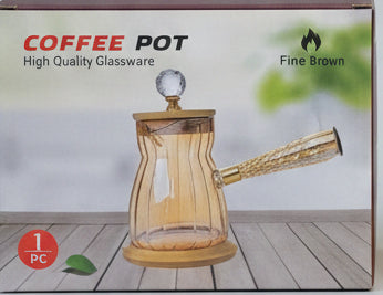 Luxury Ribbed Glass Coffee & Tea Pot