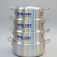 Royal Chef 4-Piece Heavy-Duty Aluminum Cooking Pot Set