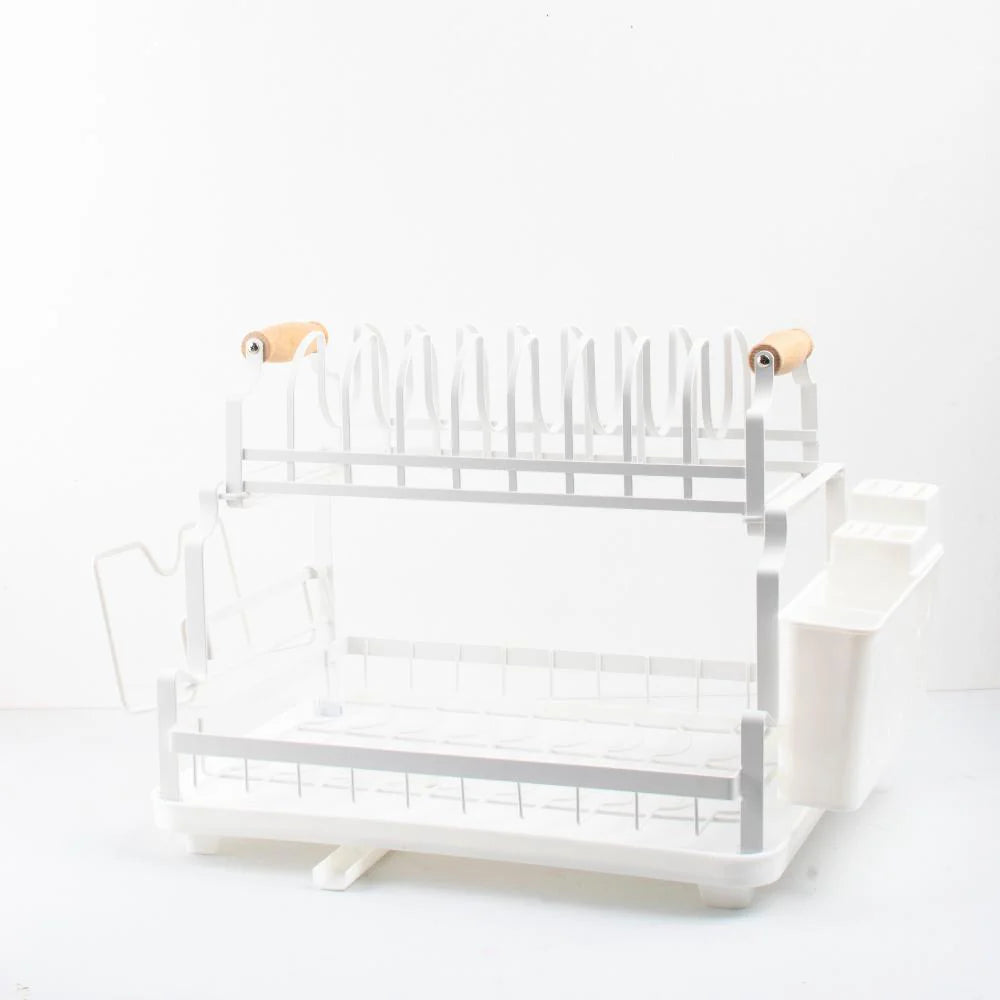 White Metal 2 Layer Dish Drainer Premium Quality