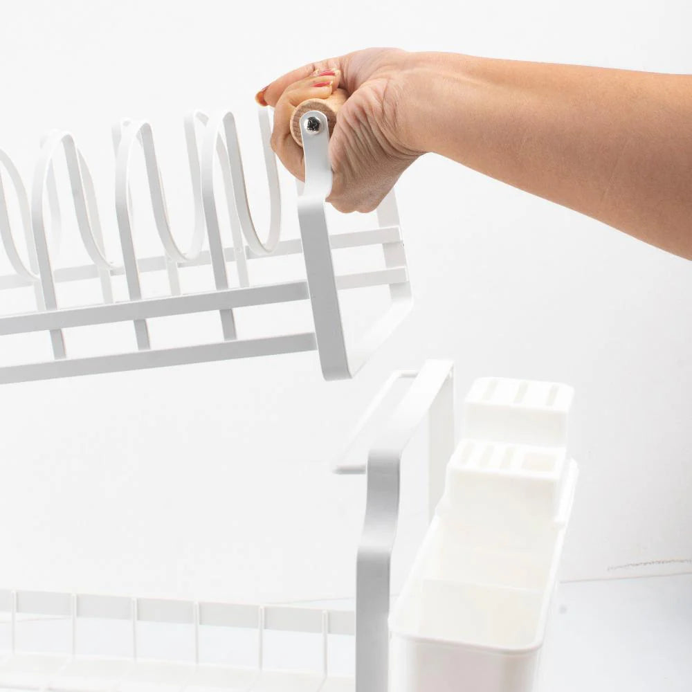 White Metal 2 Layer Dish Drainer Premium Quality