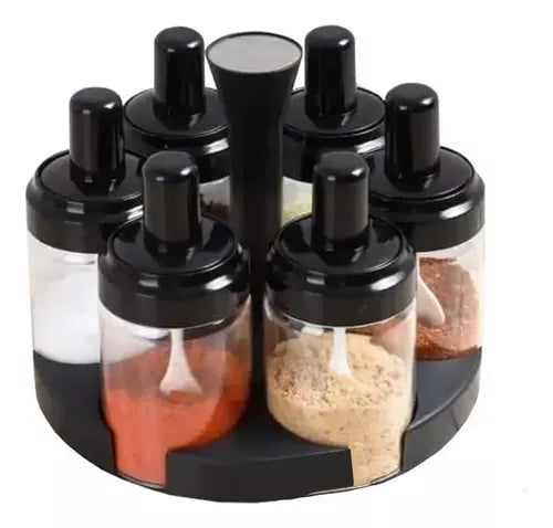 6Pcs Rotating Spice Rack