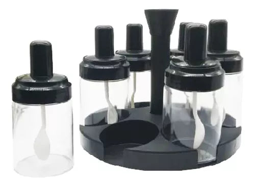 6Pcs Rotating Spice Rack