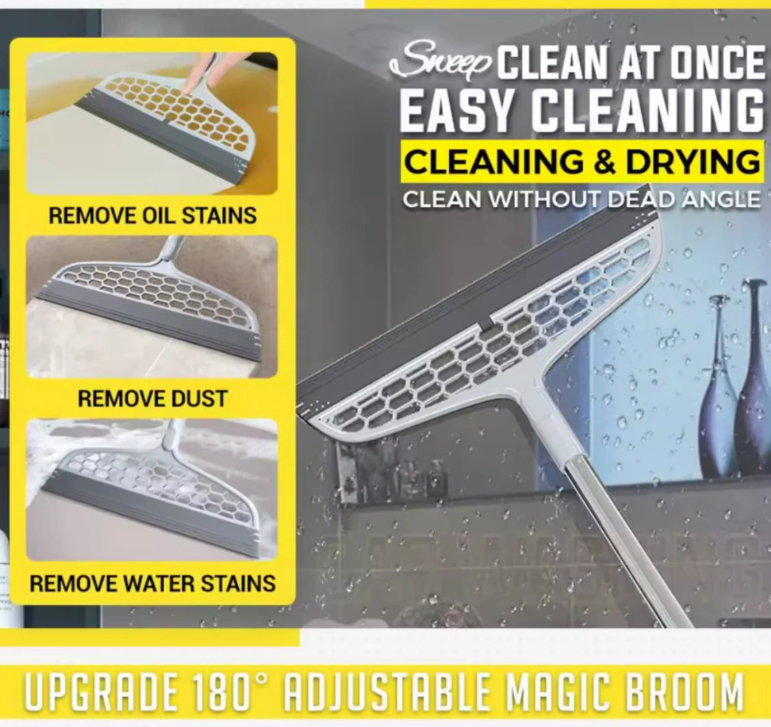 Rotatable Magic Rubber Broom Mop