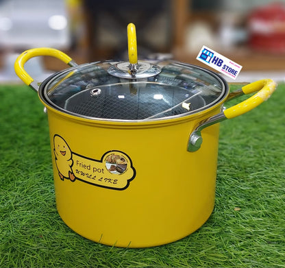 Deep Frying Pot With Handel In 3 Sizes