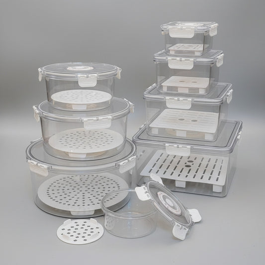 Multi-Piece Airtight Clear Food Storage Container Set