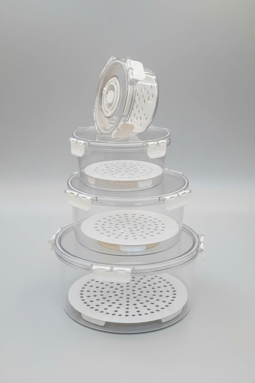 Multi-Piece Airtight Clear Food Storage Container Set