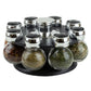 8PCS SPICE RACK ORGANIZER IN REVOLVING BASE