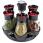 6Pcs Standing Spice Jar & Rack Set