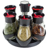 6Pcs Standing Spice Jar & Rack Set