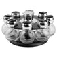 8PCS SPICE RACK ORGANIZER IN REVOLVING BASE