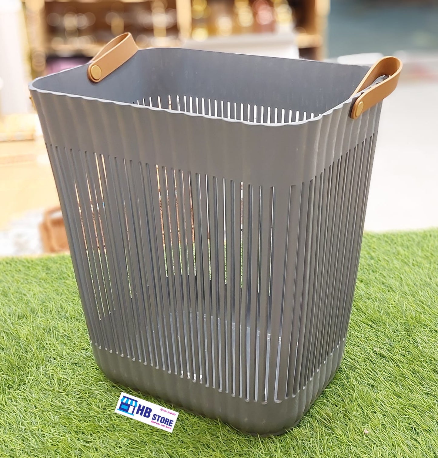 Modern Slotted Plastic Laundry Hamper