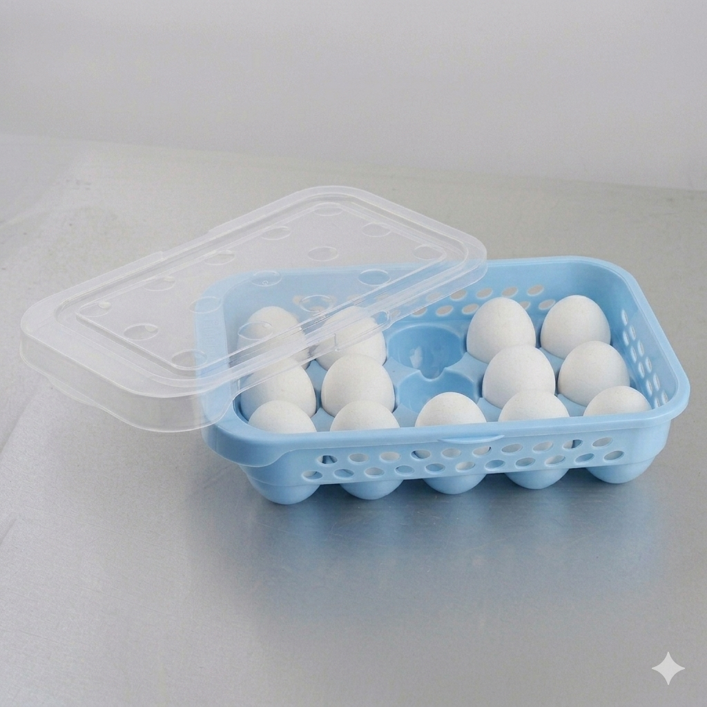 Premium Stackable Egg Storage Tray with Protective Lid