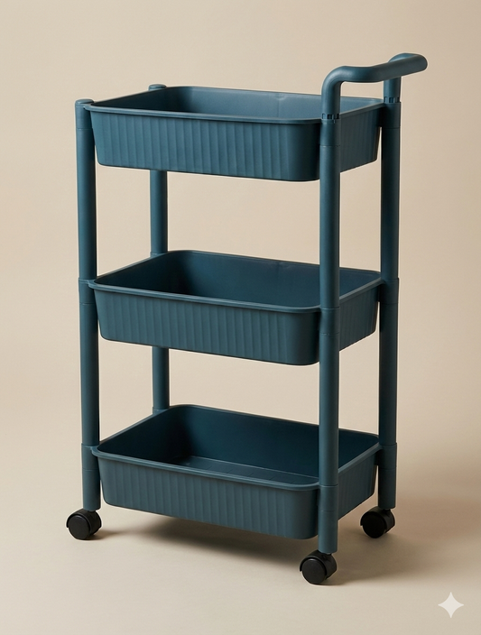 3-Tier Multipurpose Rolling Utility Cart