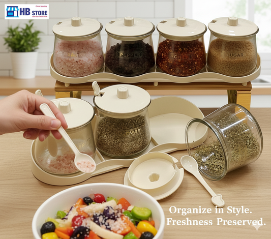 Kitchen Spice Shaker Spice Jars Storage with Lids  Spice Shaker Sugar Salt Spice Seasoning Box Containers